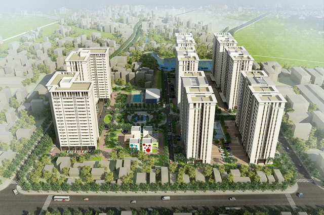 Phối cảnh tổng thể Dự án The Vesta - Nhà ở xã hội chất lượng tốt nhất.