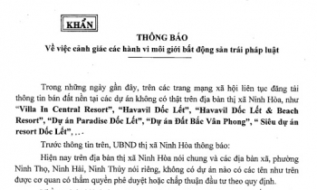 Cảnh báo dự án ma trên địa bàn thị xã Ninh Hòa
